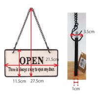 ポッシュリビング アイアンプレート 「OPEN&CLOSED」 W21.5×D3.5×H27.5cm 63422 1個（直送品）
