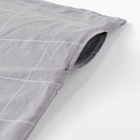 無印良品 綿 ベッド用 カバー３点セット Ｓ シングルサイズ用 グレーチェック 良品計画
