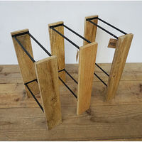 ポッシュリビング スリッパラック W28×D8×H43cm マンゴーウッド/アイアン 41309 1個（直送品）