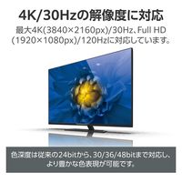 HDMI ケーブル ハイスピード 1.5m 4K 30Hz ARC ブラック ECDH-HD14E15BK エレコム 1個（直送品）