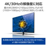 HDMI ケーブル ハイスピード 2m 4K 30Hz ARC ブラック DH-HD14E20BK2 エレコム 1個