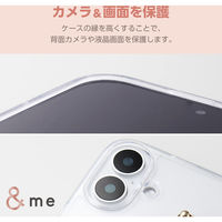 iPhone16 ケース ハイブリッド 衝撃吸収 ハンドバンド付 クリア×パールバンド PM-A24AHVHB01 エレコム 1個（直送品）