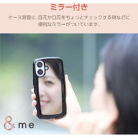 iPhone16 ケース ハイブリッド 衝撃吸収 ブラックフレーム×ミラー PM-A24AHVPMBK エレコム 1個（直送品）