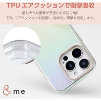 iPhone16 Pro ケース ハイブリッド 衝撃吸収 オーロラ クリア PM-A24CHVCACR エレコム 1個（直送品）