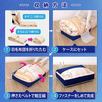 アストロ 羽毛布団を小さく収納するケース 紺 131-29 1枚（直送品）