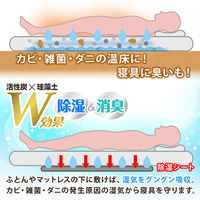 アストロ 活性炭と珪藻土入り除湿シート シングル2枚組 615-45 1セット(2枚)（直送品）