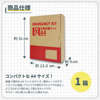車載用防災セット A4ボックスタイプ 10セット 防災セット 防災グッズ 非常用持ち出し袋 運転中 車 渋滞（直送品）
