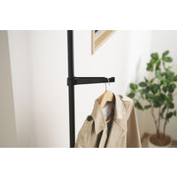 アイリスオーヤマ スタイル伸縮ポールラック　ブラック SSPー280 　1セット（3台）