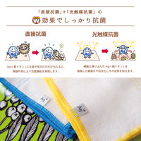 イヤなニオイのしないふきん 綿 かや織り 食卓用 約30×30cm Ag+除菌ふきん 抗菌 ブルー・イエロー 1パック（2枚入）オカ