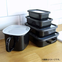 アドバンスドア 保存容器 1.5L 角型 琺瑯 抗菌 ブラック ADーKP.BK 1個