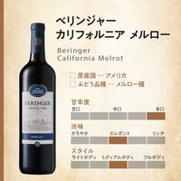 アメリカ ベリンジャー カリフォルニア メルロー 赤ワイン ミディアムボディ 750ml 1本　サッポロ