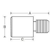 エスコ 8mm ダボ棚受(W1/4 オス/8個) EA951E-81 1セット(17袋)（直送品）