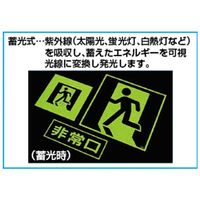 エスコ 120×360mm [中輝度蓄光式]避難口標識(直進 EA983AT-24 1セット(3枚)（直送品）