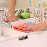 MQ・Duotex プレミアムダブルクロス レッド/ブルー 1枚 イーオクト　マイクロファイバークロス