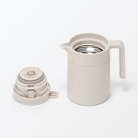 無印良品 広口で洗いやすい 保温保冷 卓上ポット グレーベージュ ０．８Ｌ 良品計画