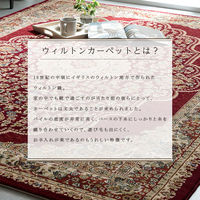 イケヒコ ベルミラ ウィルトンカーペット 1400×800mm ワイン 1321180280101 1枚（直送品）