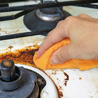 ピカッと吸水クロスII 繰り返し使える お掃除クロス 使い切り 雑巾 ロールタイプ オレンジ 1本（20カット分）ファイン