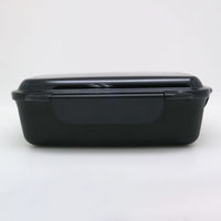 弁当容器 カームカラー ランチボックス PCD-900 ブラック 00417370 1ケース(30個(5個×6))（直送品）