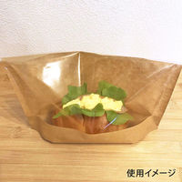 耐油平袋 エコ・タッチ S(茶) 業務用 100枚入 00432347 1点（直送品）