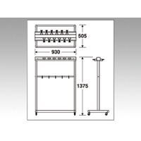 テラモト 清掃用具 モップハンガ-RC型(12本掛) CE4913300 1点（直送品）