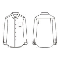 住商モンブラン ボタンダウンシャツ シャツ 兼用 長袖 グレー L SS001-92 SS001-92_L 1点（直送品）