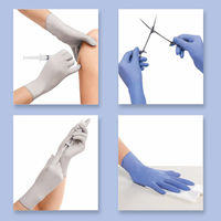 サラヤ ニトリル検査検診用グローブ ブルー Mサイズ 手袋 医療病院 51082 1箱(1個(200枚入)x10)（直送品）