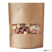 生産日本社 チャック付き袋 ラミジップ クラフト窓付き KRC-16 43538 1ケース(800個(50個×16))（直送品）