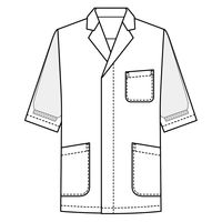 サーヴォ 衿つき・五分袖調理衣 ブラック 3L TP390-B9 1着（直送品）