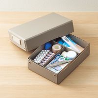 リヒトラブ Roomy 仕切りケース 小物収納 整理トレー 仕分け お薬ケース 組立式 A5 1/3 グレー A798-27 1組