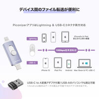 Maktar スマホに挿すだけデータ自動バックアップ Piconizer4 1TB MKP4-SG-1TB 1個