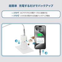 Maktar 充電しながらデータ自動バックアップ Qubii EX 急速充電60W 1TB MKPQE-W-1TB 1個