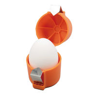 ファイン エッグオープナー 卵割り器 パカッと生たまご オレンジ FINー1156 1個