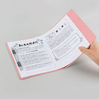 プラス 2つ折りフラットファイル A5 ピンク 79698 5冊（わけあり品）