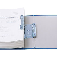 アスクル　パイプ式ファイル　A4タテ　両開き　とじ厚50mm　背幅66mm　ブルー　青　ユーロスタイル オリジナル（わけあり品）