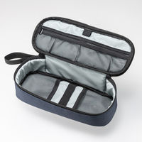 サンワサプライ  トラベル小物ポーチ（W245×D100×H65mm・ネイビー） IN-AD13NV（直送品）