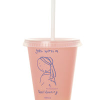 （世界の名作）カラーチェンジタンブラー(M) 真珠の耳飾り LAKOLE/ラコレ