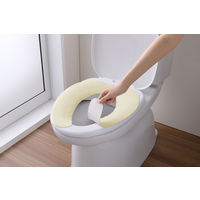 サンコー ずれない トイレ 便座カバー 洗い替え 節電 3色組 1セット ベージュ アイボリー グレー おくだけ吸着 KZ-04