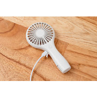 ライフオンプロダクツ 軽量スリムハンディファン リリーホワイト LCAF015-LW 1台