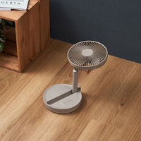 ライフオンプロダクツ 折りたたみコードレスリビングファン 首振り機能付 キャメル LCAF031-CM 1台