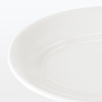 無印良品 磁器 リムオーバル皿 小 白 約１９×１３ｃｍ 良品計画
