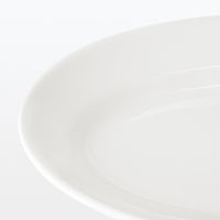 無印良品 磁器 リムオーバル皿 大 白 約２８×１９ｃｍ 良品計画
