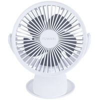 YAMAZEN 11cm 2WAY 卓上・クリップ扇風機 USB充電式 タッチスイッチ式 YJ-CT114(W) 1台
