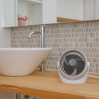 トップランド 卓上扇風機 羽根径9cm 風量5段階 360度角度調整 ホワイト SF-CC25WT 1台