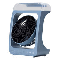 トップランド コードレスミストファン 羽根径14cm 風量4段階 3Way電源 ブルーグレー SF-DFM10BG 1台