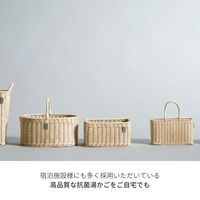 サンリツ KLEANE PLUS洗える抗菌素材の客室用湯かご L ホワイト 　1セット（3個）