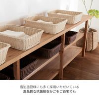 サンリツ KLEANE PLUS洗える抗菌素材の脱衣かご M ブラウン 　1セット（3個）