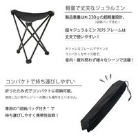 武田コーポレーション ジュラルミンスツール ブラック LS20-27(BK) 1箱(12個入)（直送品）