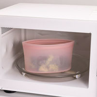 保存容器 シリコーンバッグ 自立型 450ml オールドラズベリー 電子レンジ・冷凍・食洗機OK 1個 貝印