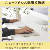 マウスパッド ウェーブデザイン ズレにくい 裏面ラバー グレー MP-UK01GY エレコム 1個（直送品）