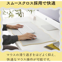 デスクマット マウス対応 ウェーブデザイン 大型 マウスパッド ズレにくい グレー MP-UKDM01GY エレコム 1個（直送品）